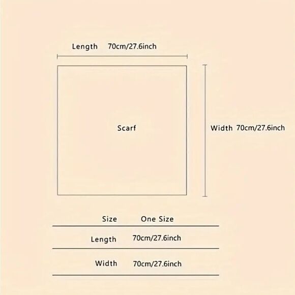 27"x27" Square Scarf Thin Soft Cozy Smooth Neck Scarf Brown & Black - Picture 3 of 7